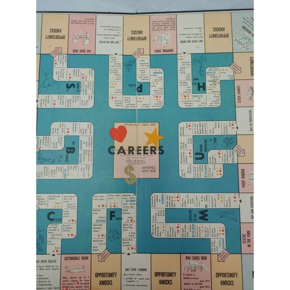 Vtg Parker Brothers Careers Board Game Of Options With Box 1958 - Picture 11 of 12